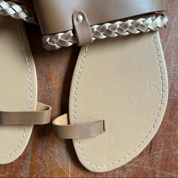 Mackin Girl Sandals Thick Straps Braided Small Heel - Picture 2 of 9